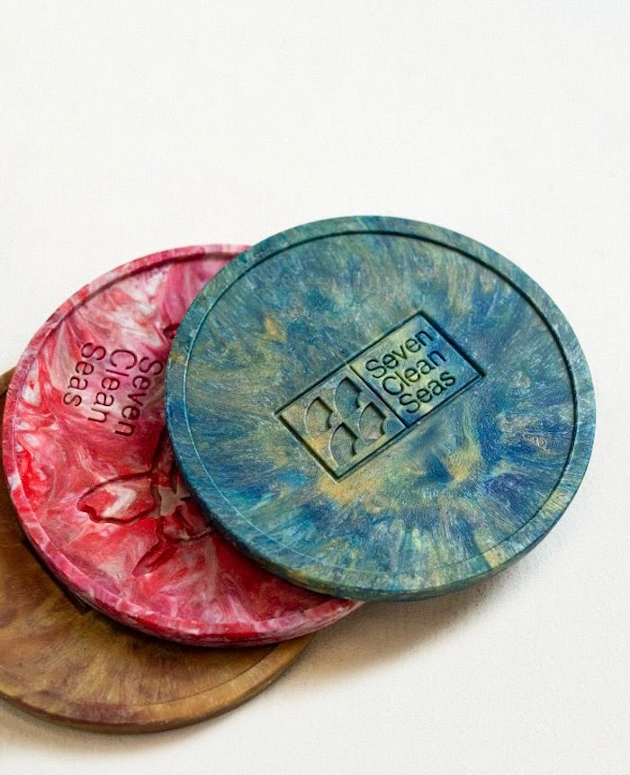Recycled Ocean Plastic Drink Coaster Set (Set of 4)